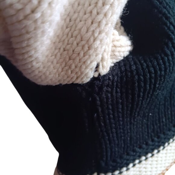 Vintage Women's Large Sweater 1970's Groovy Boho Ski Bunny Long Sleeve Knit - Picture 9 of 11